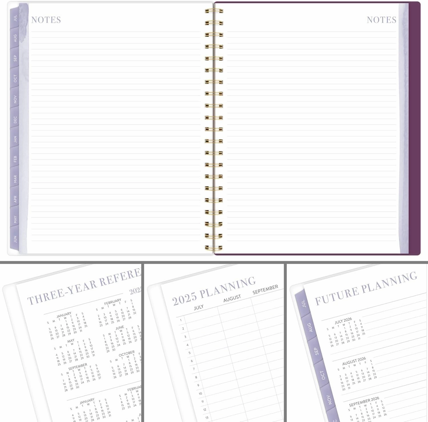 Cambridge Planner 2025-2026 Academic, Leah Bisch, Weekly & Monthly, 8-1/2" x 11", Large, Monthly Tabs, Flexible Cover, Petite Floral (LB38-905A)