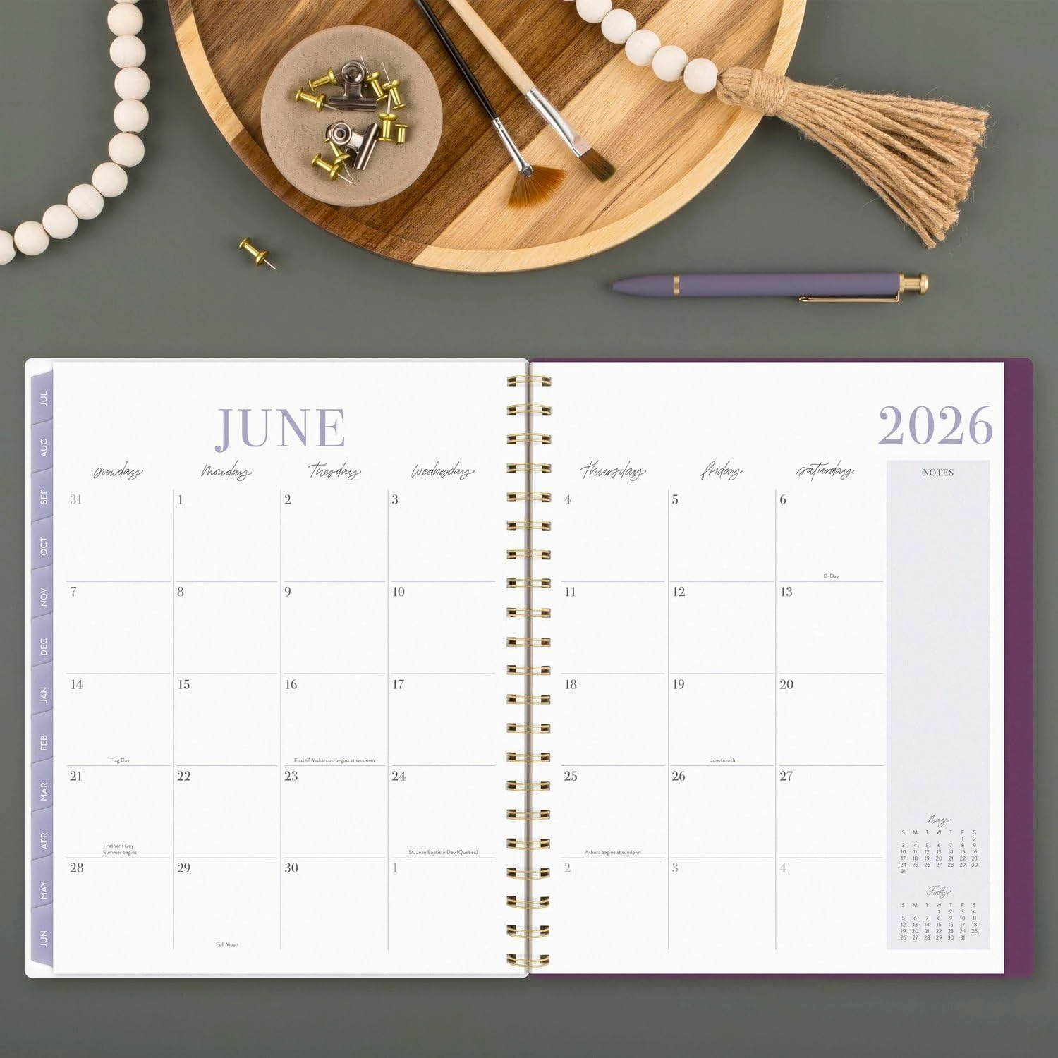Cambridge Planner 2025-2026 Academic, Leah Bisch, Weekly & Monthly, 8-1/2" x 11", Large, Monthly Tabs, Flexible Cover, Petite Floral (LB38-905A)