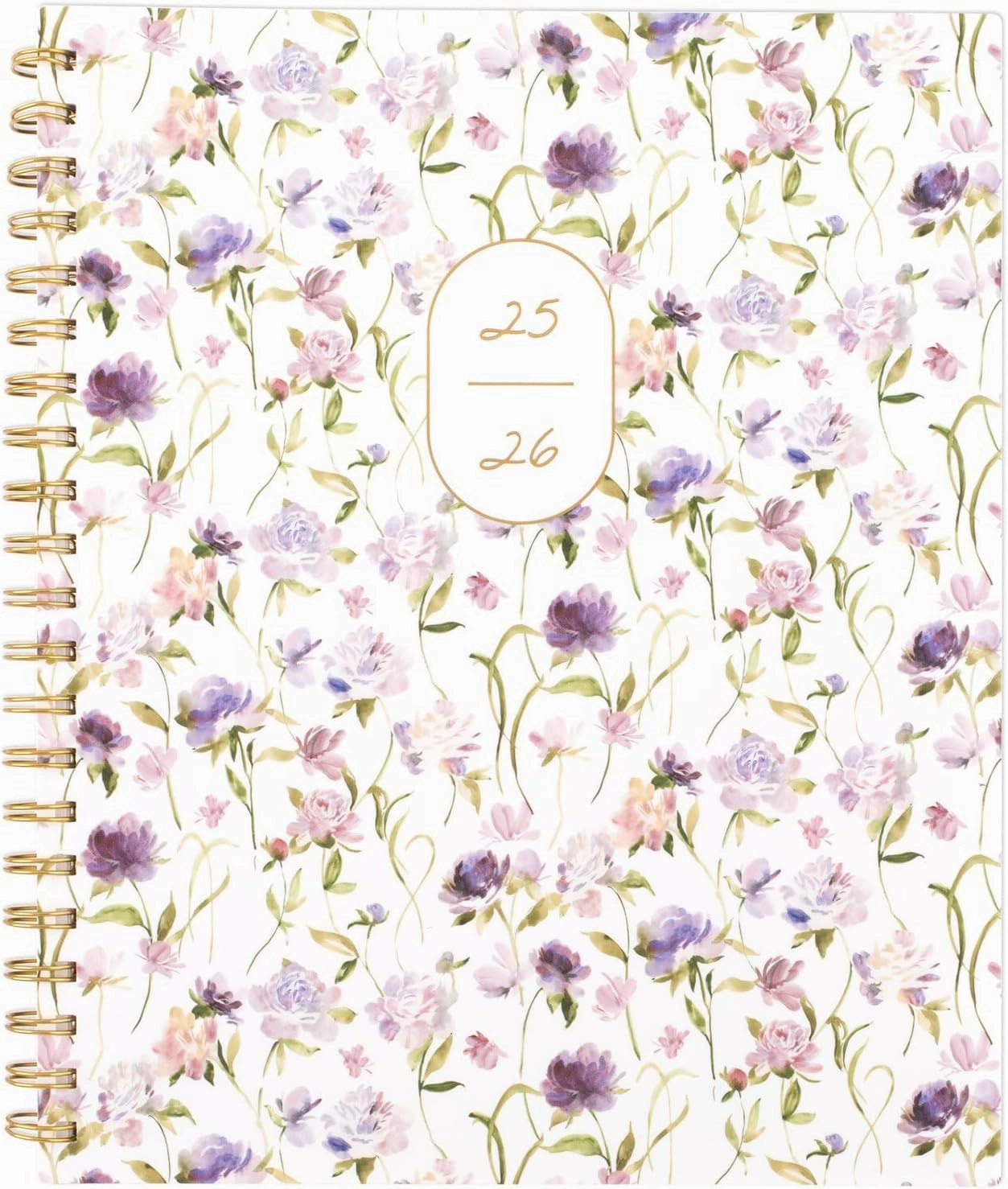 Cambridge Planner 2025-2026 Academic, Leah Bisch, Weekly & Monthly, 8-1/2" x 11", Large, Monthly Tabs, Flexible Cover, Petite Floral (LB38-905A)