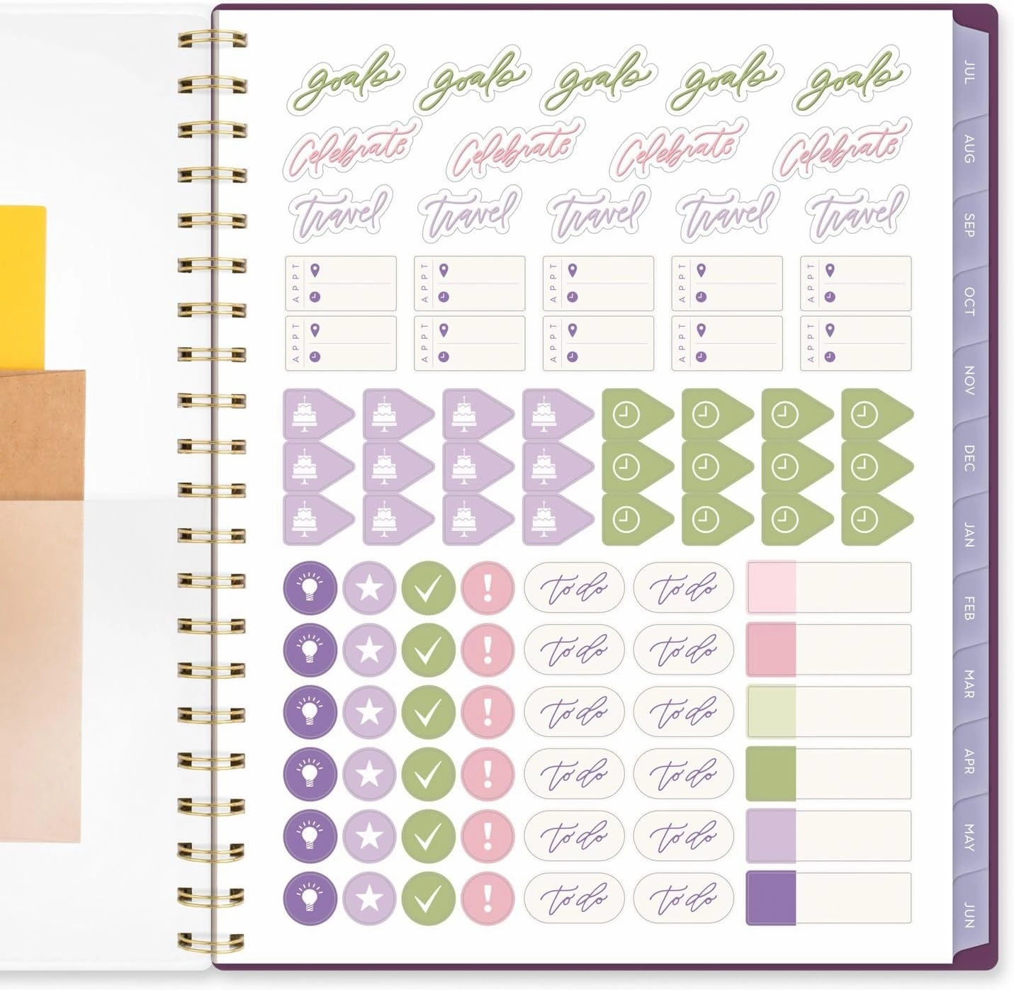 Cambridge Planner 2025-2026 Academic, Leah Bisch, Weekly & Monthly, 8-1/2" x 11", Large, Monthly Tabs, Flexible Cover, Petite Floral (LB38-905A)