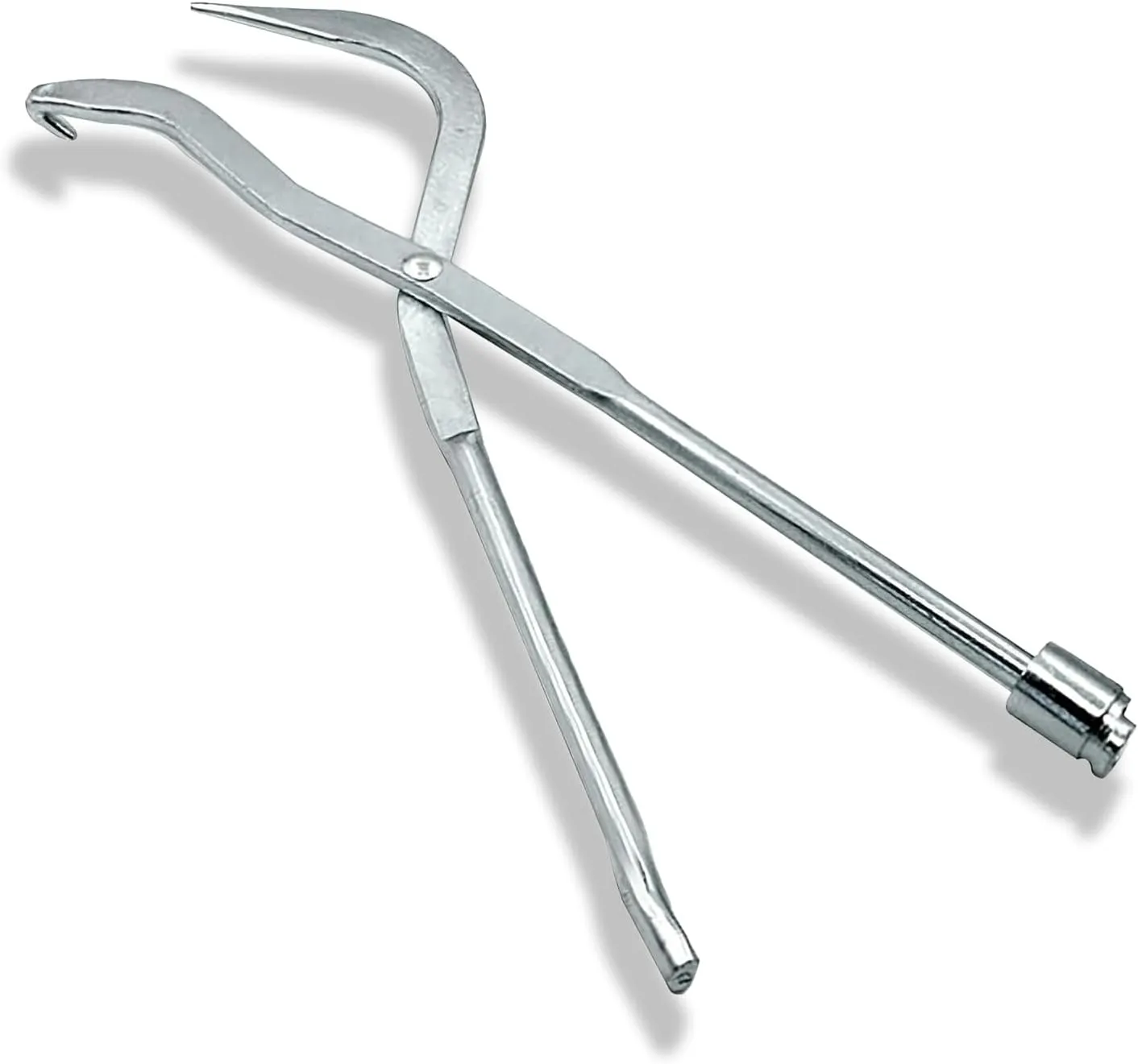 Car Brake Spring Pliers, Double Ended Drum Brake Hold Down Spring Pliers, Carbon Steel Drum Brake Spring Removal Tool, Universal Repair and Modification Tools, Fit for Most Cars (Silver)