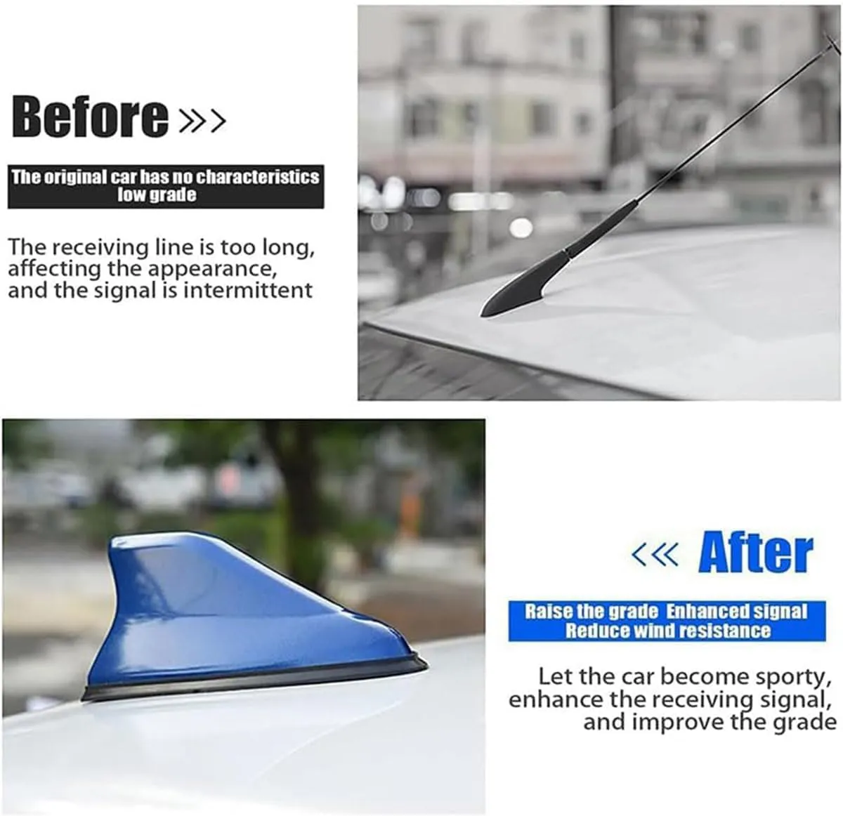 Car Shark Fin Antenna, for Mazda 2 5 Axela Az-Offroad B-Series Biante, Auto Radio Signal Waterproof Exterior Roof Aerials