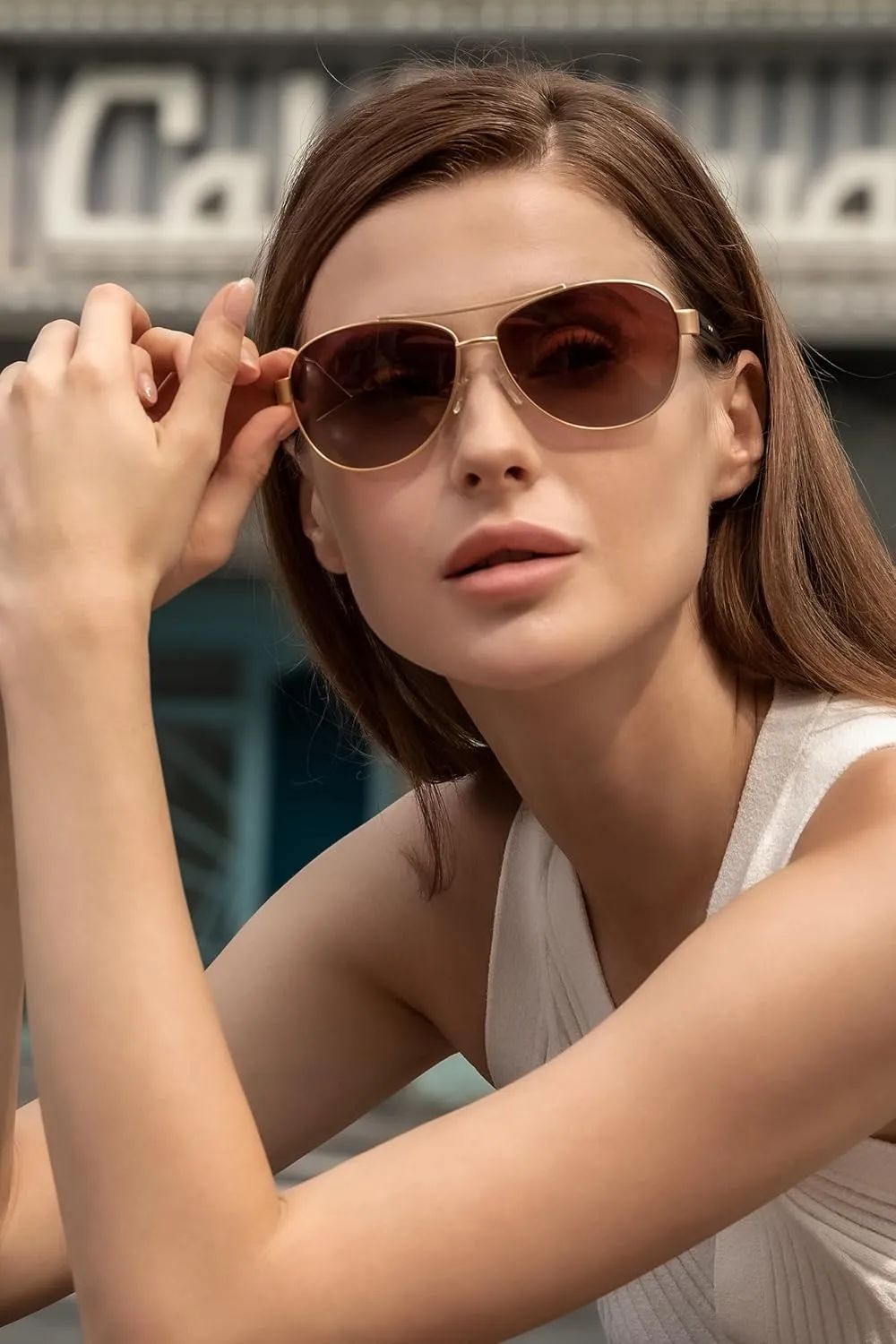 CARFIA Polarized Sunglasses for Women UV Protection Ultra-Lightweight Comfort Metal Frame Driving Glasses CA3210