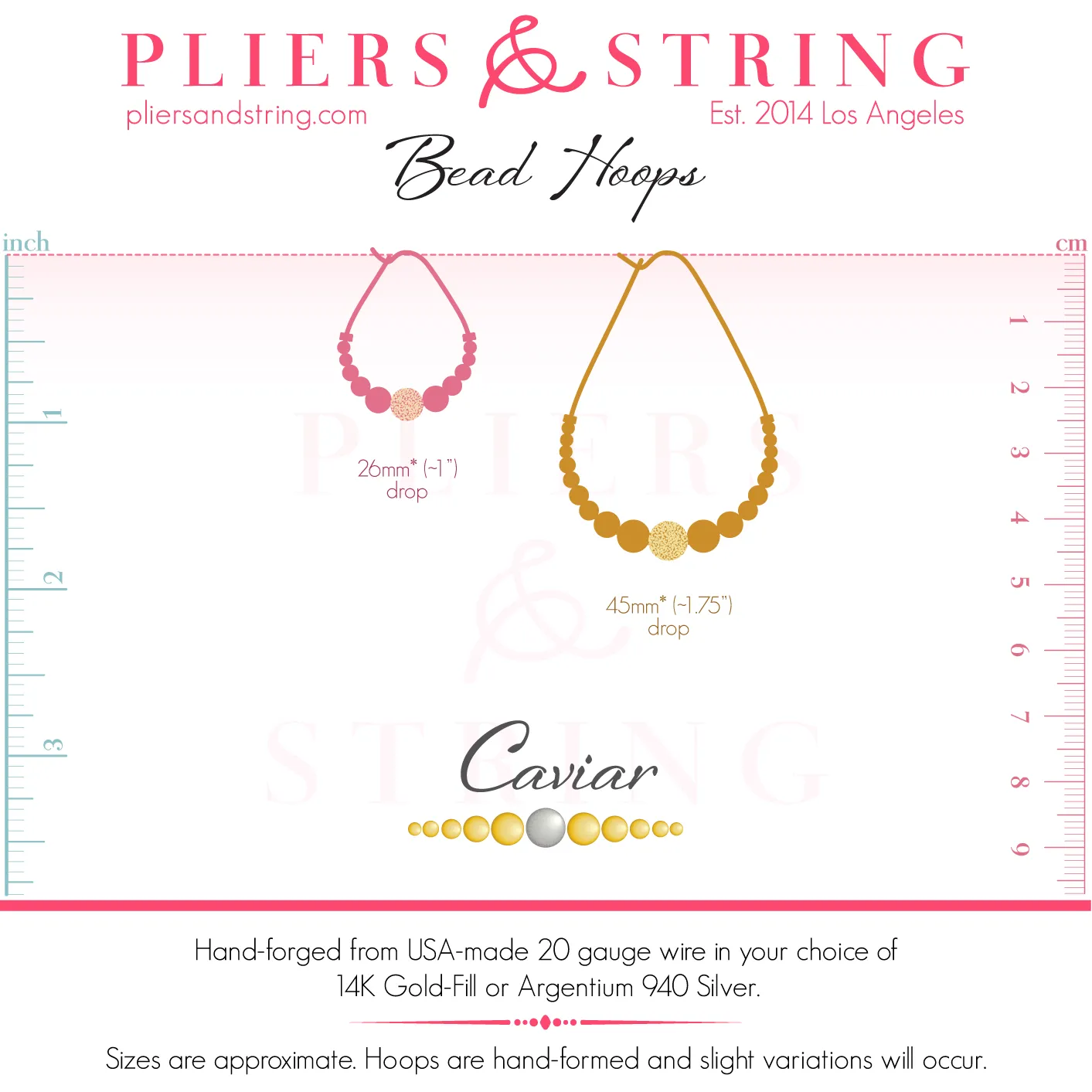 CAVIAR Ovaline Bead Hoops