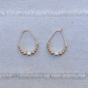 CAVIAR Ovaline Bead Hoops