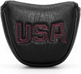 Center Shafted Mallet Putter Cover Headcover Magnetic - USA Golf Putter Cover Headcover Club Protective for Scotty Cameron Odyssey Taylormade Mallet Putters