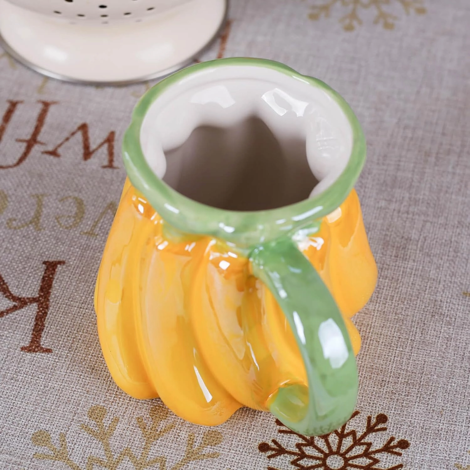 Ceramic Mug for Home & Office, Creative Porcelain 3D Fruit Cup with Handle for Coffee, Tea, Juice, Milk & Water, 14oz. Banana Shape Mug Gift, 4.8" H