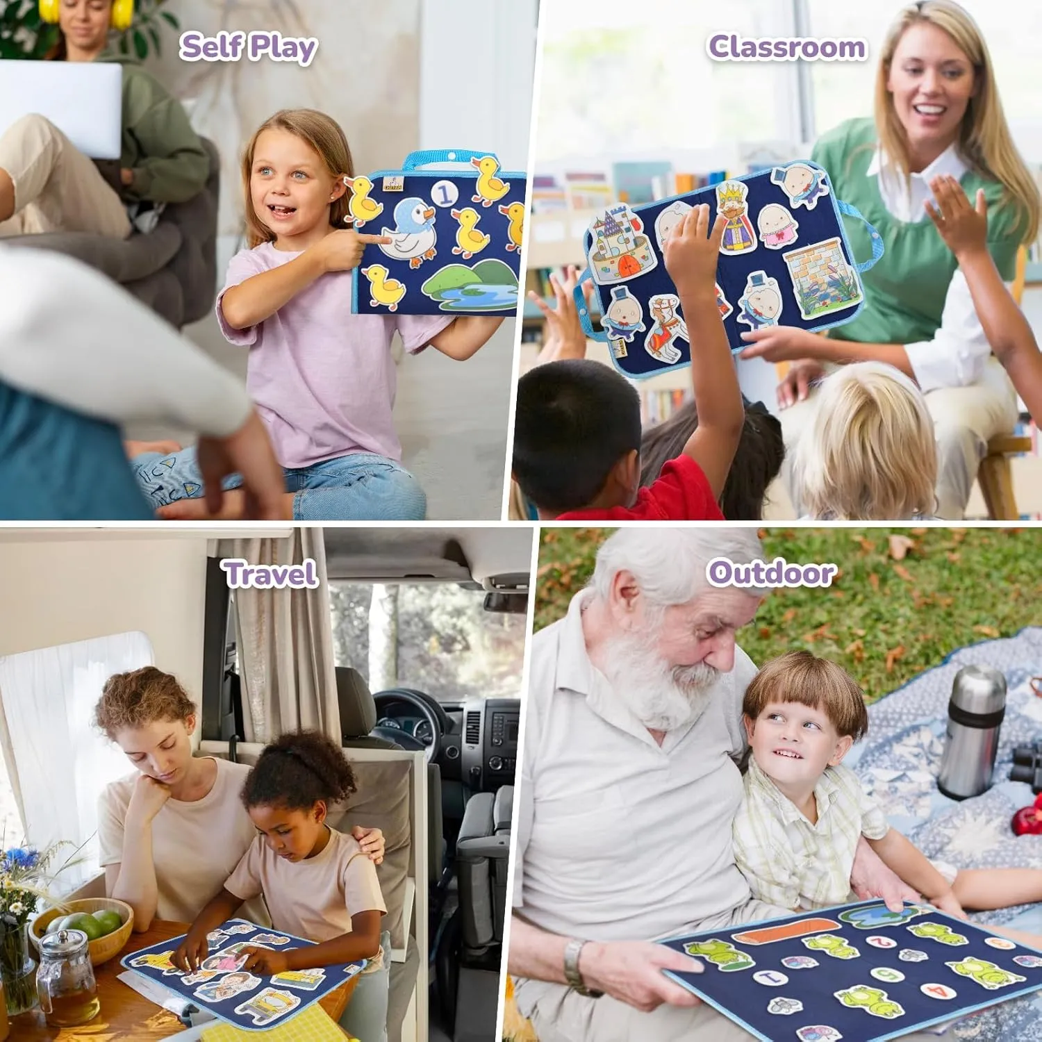 CHEFAN 12 Pack Felt Storyboard Pieces for Toddler, Flannel Board Stories for Preschool Activities