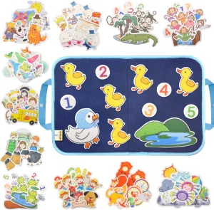 CHEFAN 12 Pack Felt Storyboard Pieces for Toddler, Flannel Board Stories for Preschool Activities