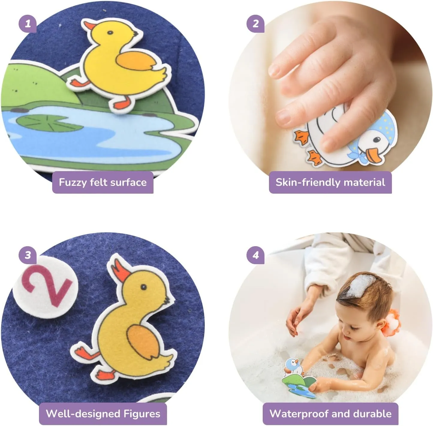 CHEFAN 12 Pack Felt Storyboard Pieces for Toddler, Flannel Board Stories for Preschool Activities