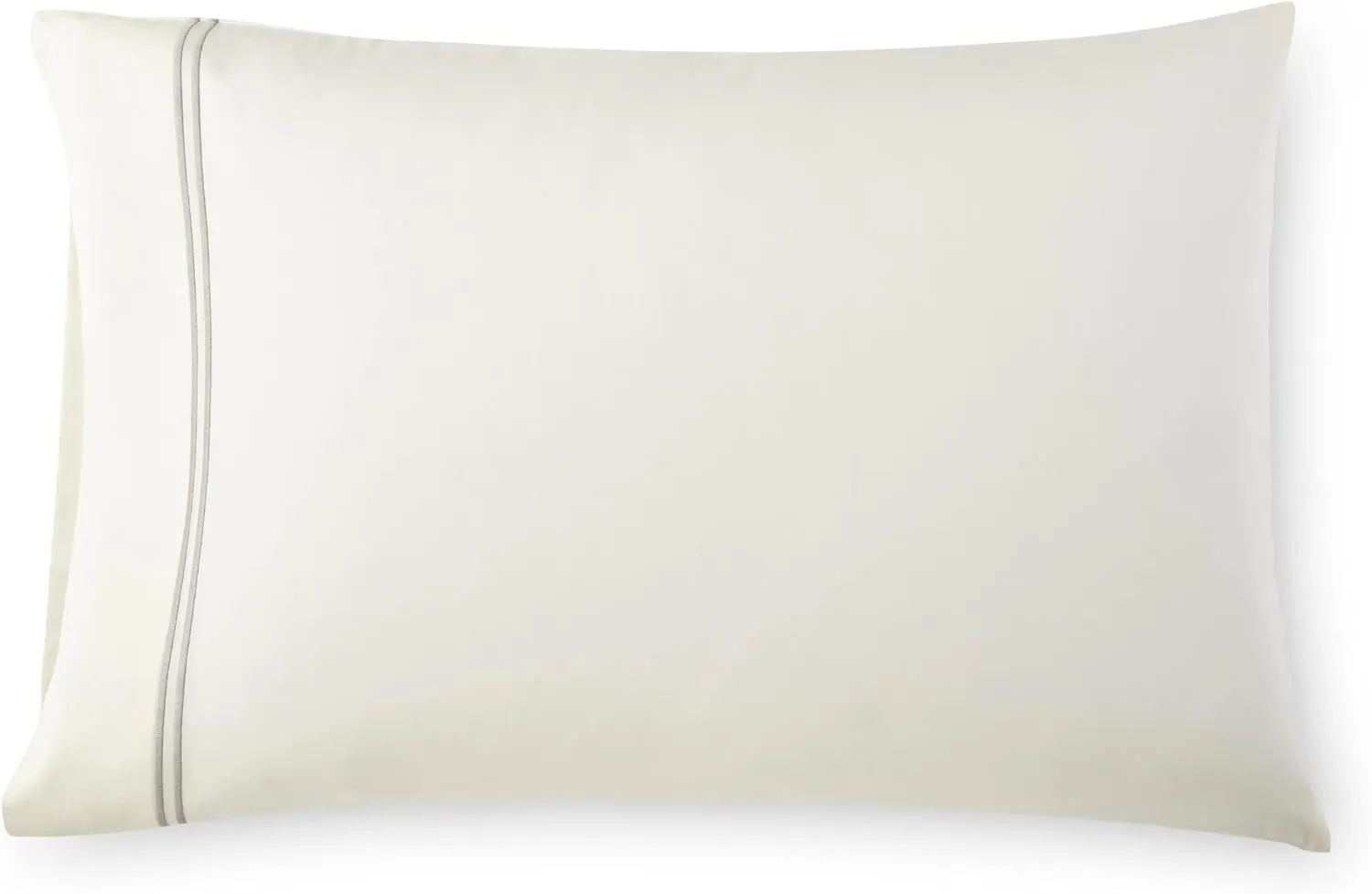 Chezmoi Collection Venezia 4-Piece 400 Thread Count Tencel Cotton Sheet Set - Double Row Stitch Embroidery Bordered - Silky Soft, Smooth, Breathable Cooling - King, Gray