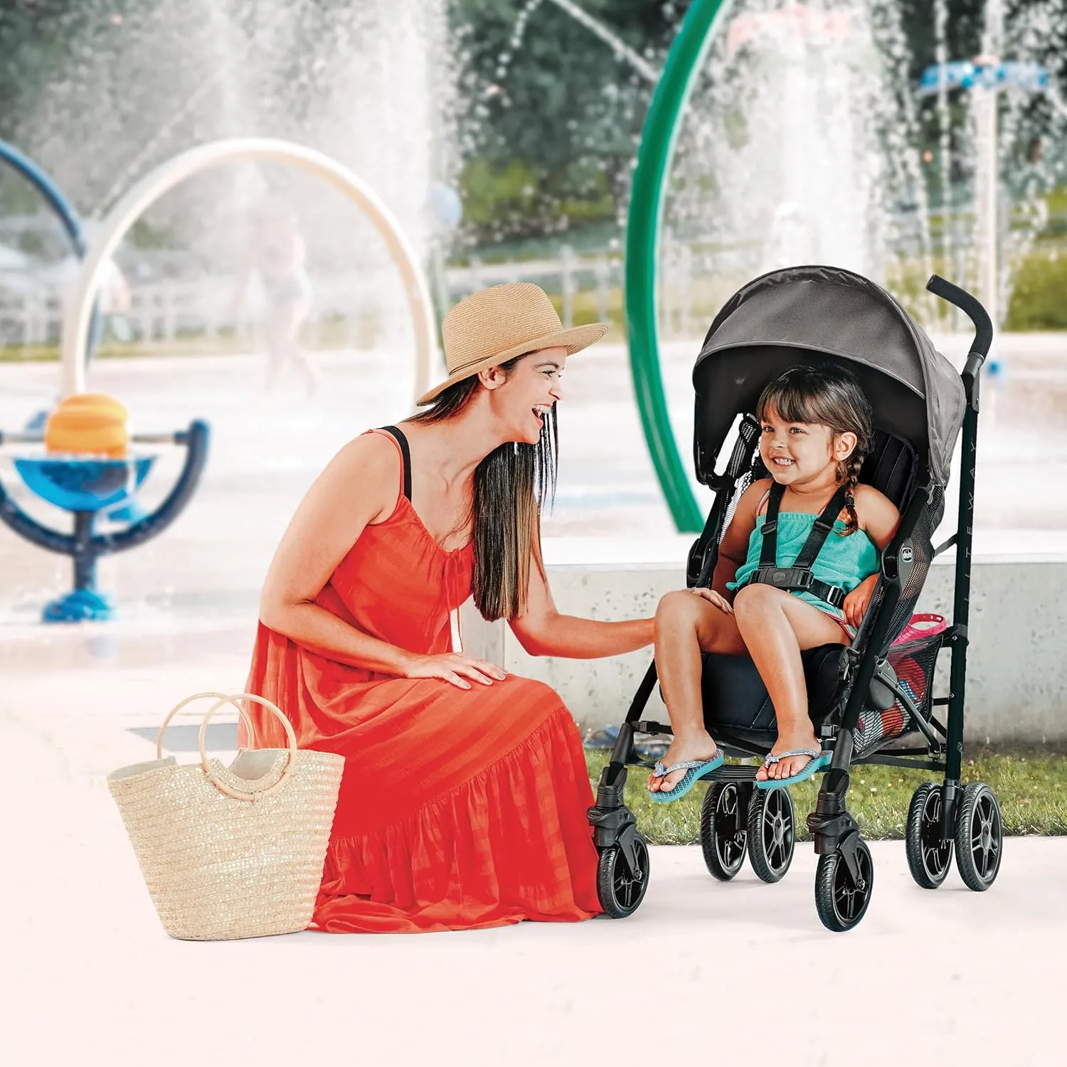 Chicco Liteway Stroller, Compact Fold Lightweight Aluminum Frame Umbrella Baby Stroller, for Use with Babies and Toddlers up to 40 lbs. | Lavender/Purple