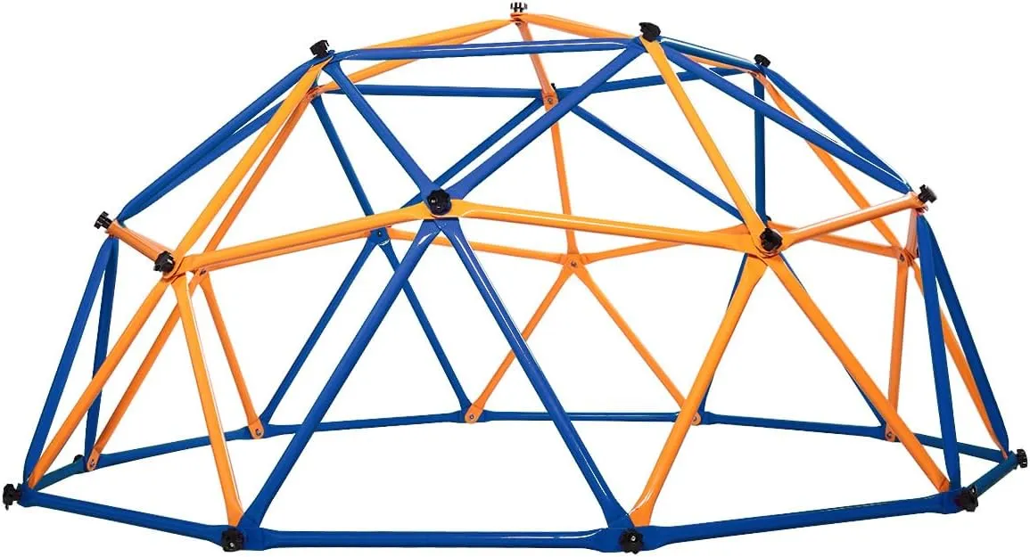Children Dome Climber Playground Kids Swing Set Climbing Frame Backyard Gym Develop Confidence for Fun Indoor Outdoor XH, Red, Yellow, Blue