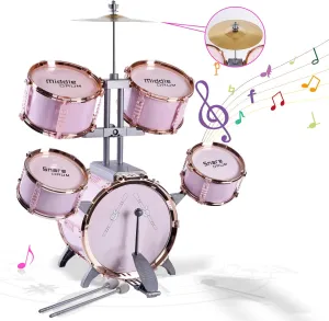 Children's Jazz Drum Set - Children's Educational Instrument Toy Set Rock Jazz Drum Set Percussion Instrument Music Enlightenment Education Toy Suitable for 3-8 Year Old Boys and Girls Gift