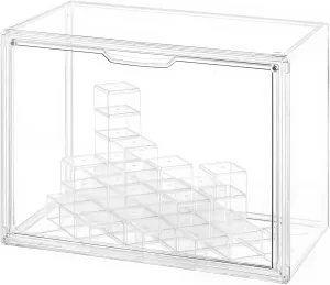 Clear Display Case for Collectibles & Toys, Protection Organizer Magnetic Door Storage Box, Perfect for Protecting & Showcasing Your Favorite Collectibles, Stackable Showcase for POP MART Figures
