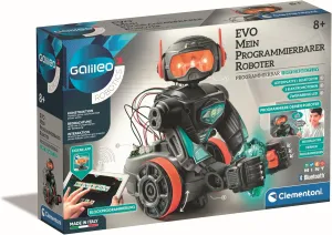 Clementoni Galileo Robotics EVO Robot - Programmable Toy Robot Kit with 50 Pieces for Children from 8 Years - Electronics & Robotics, 59347