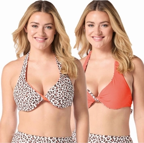COCO REEF Verso Bra Sized Twist Reversible Underwire Bikini Top — Colorfast Swim Top