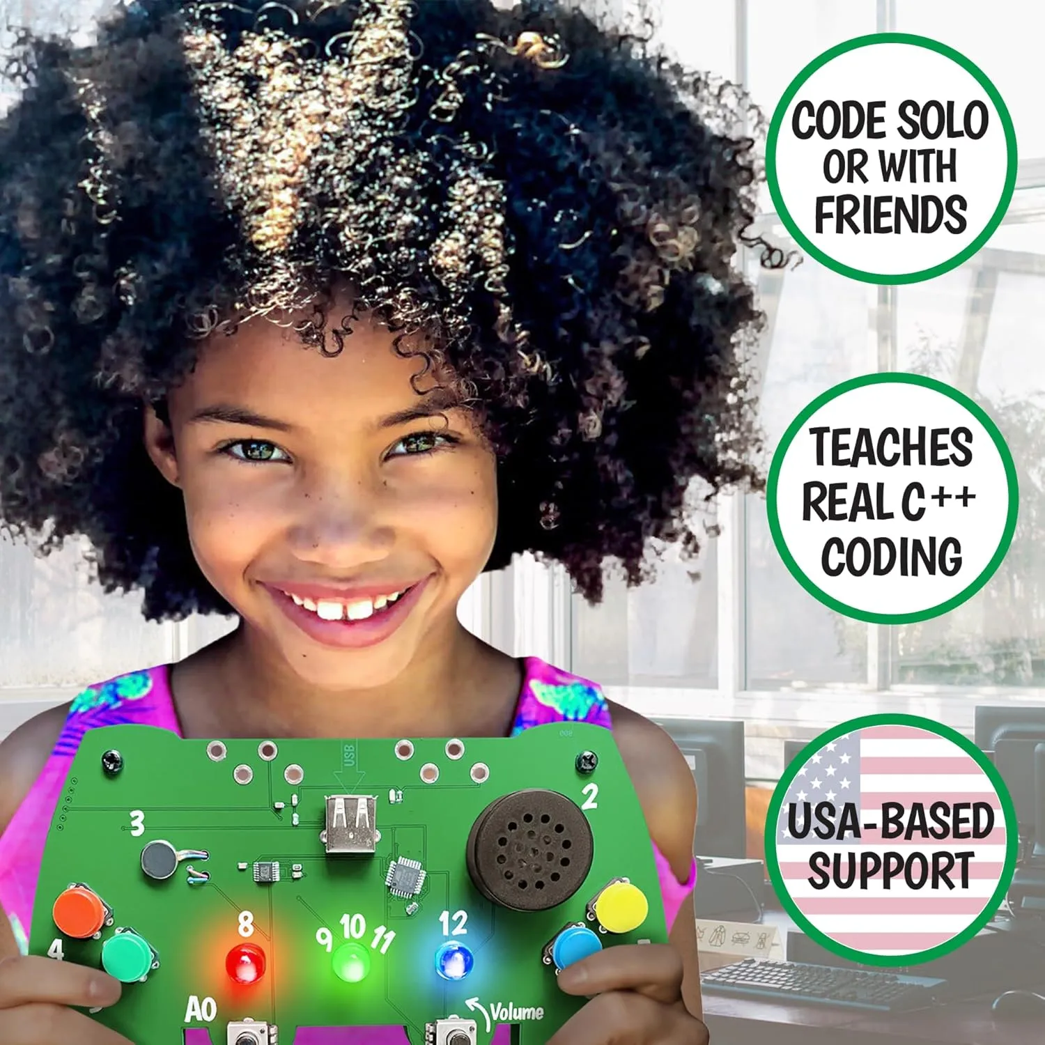 Code Lab Mini Coding & STEM Gift for Kids 8-12 . Designed in The USA by Let's Start Coding. Turn Your Teen Gamer into a C   Programmer with 100  Online Projects.