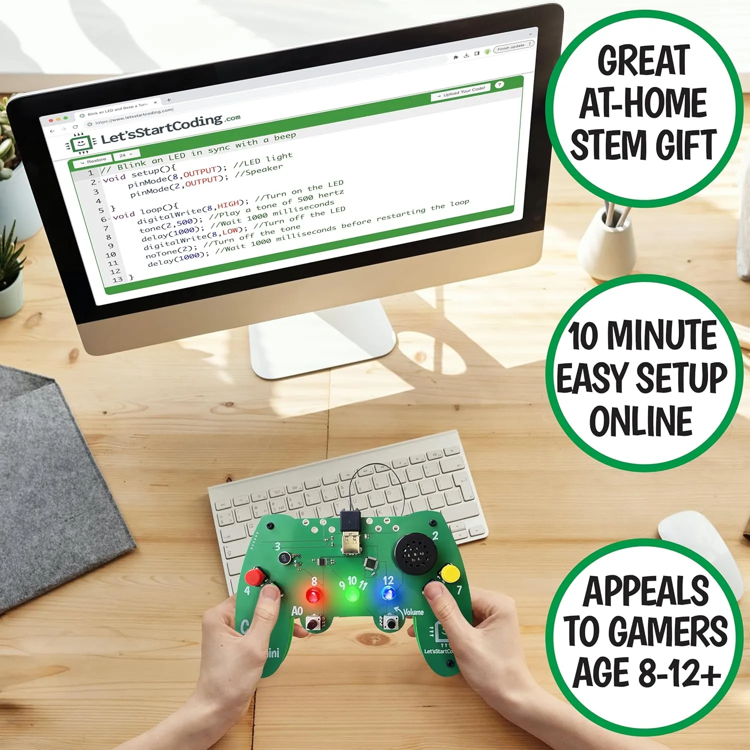 Code Lab Mini Coding & STEM Gift for Kids 8-12 . Designed in The USA by Let's Start Coding. Turn Your Teen Gamer into a C   Programmer with 100  Online Projects.