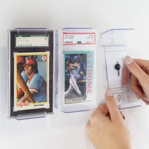 CollectorMount Card Mount for Graded PSA Trading and Sports Cards, Stand and Wall Mount Display for Collectible Cards (4 Mounts)