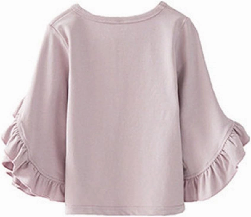 Colorful Childhood Little Girls Ruffle Bat T Shirt Autumn Princess Girl Blouses Spring Tops