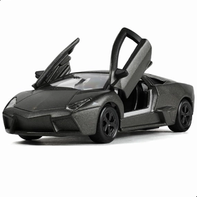 Compatible for Lanborghini Reventón Car Pull Back Car Toy 1:43 Model Alloy Metal Diecast Classic Vehicle Model Toy Vintage Auto Model Toy Black Car Collectible Model Gift for Kid Ages 3 