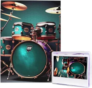 Cool Drum Set Puzzles from Photos 500 Pieces Personalized Wooden Puzzle Challenging Jigsaw Puzzles for Adults Custom Picture Puzzle Gifts for Family Wedding Friend