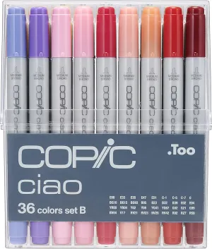 Copic Marker I36B Ciao Markers Set B, 36-Piece