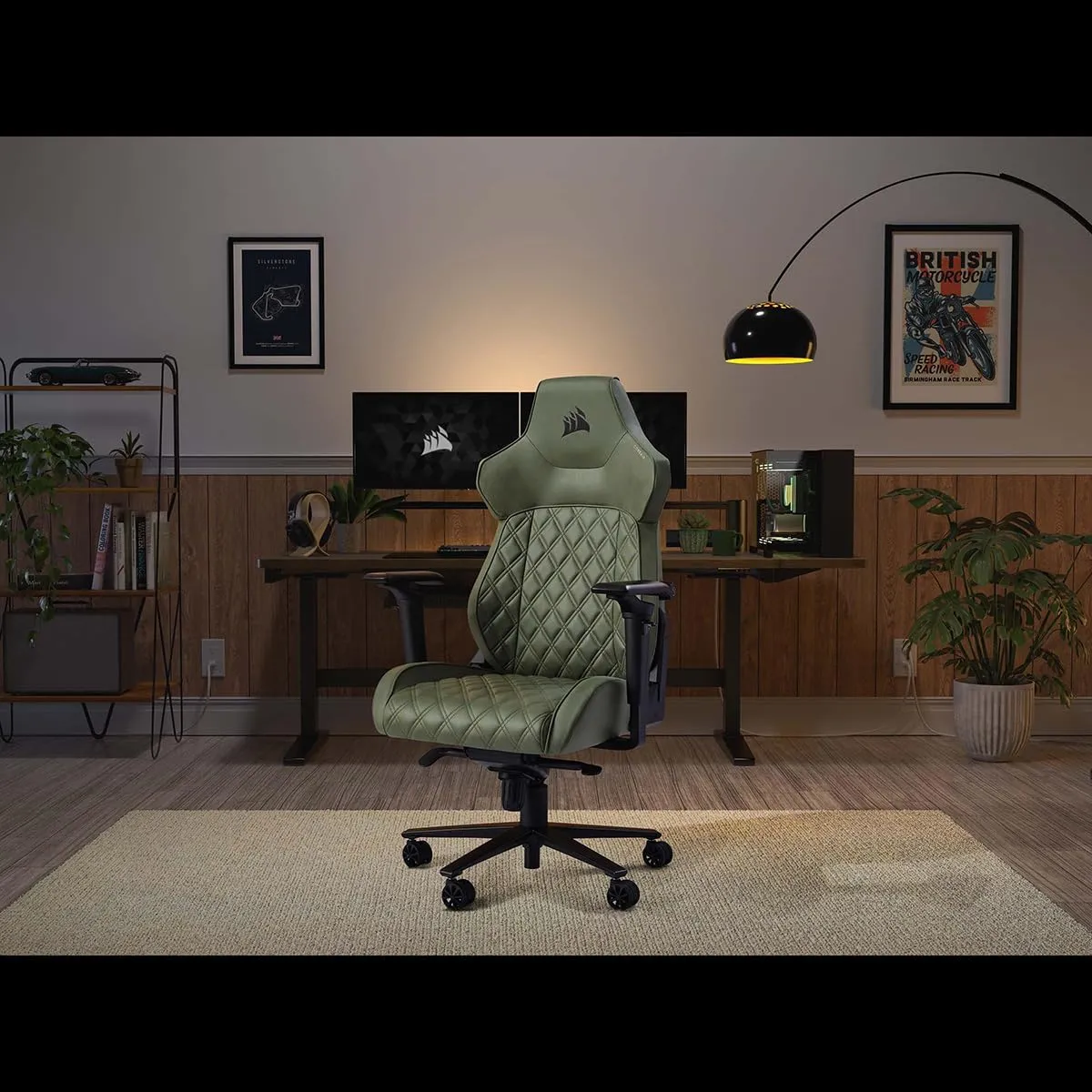 Corsair TC500 Luxe Gaming Chair – Premium Breathable Fabric – Wide Seat – Five-Way Adjustable Armrests – Adjustable Built-in Lumbar Support – 90-160 Degree Recline – Sherwood