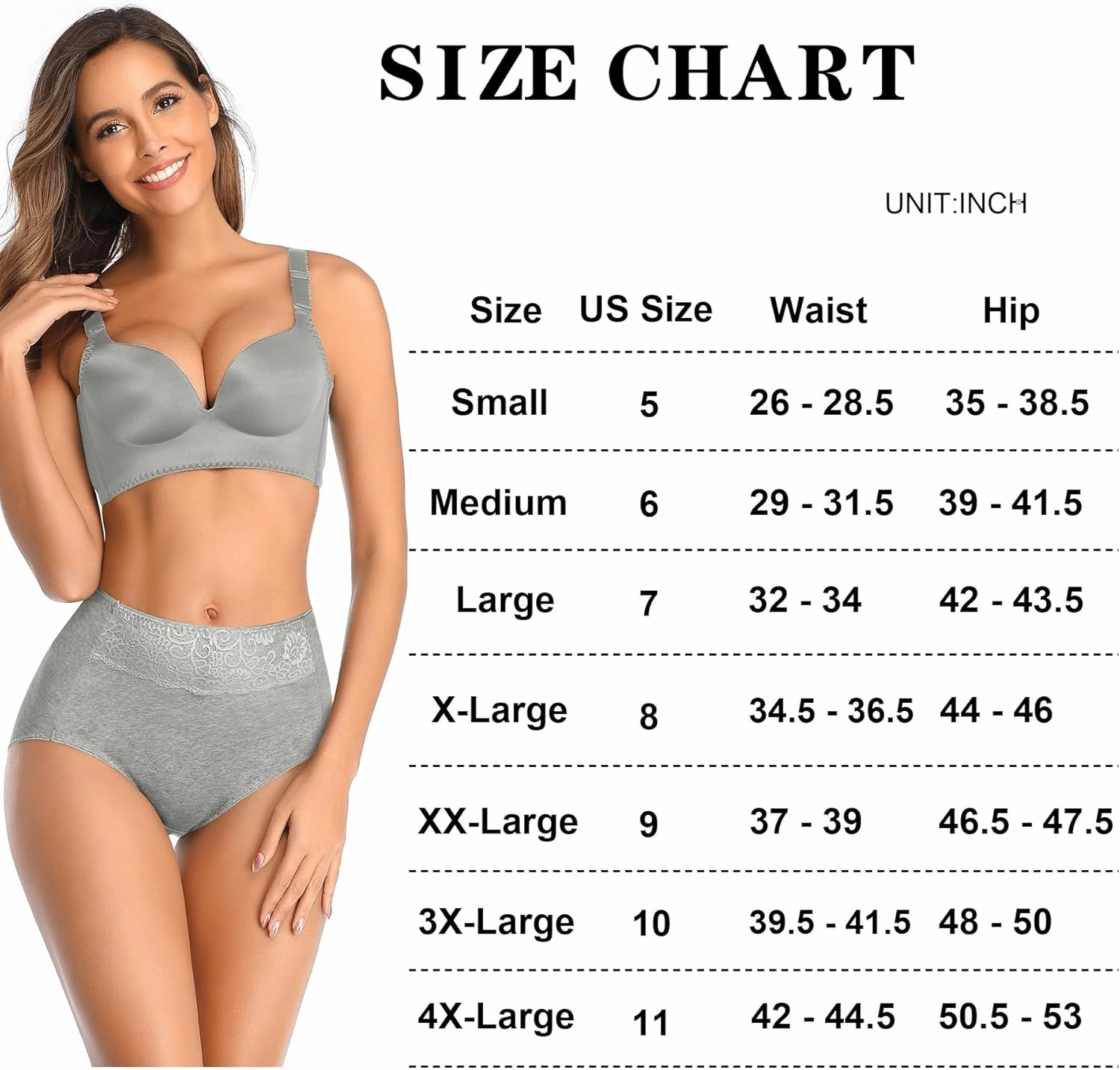 Cotton Underwear High Waisted Womens Full Coverage Ladies Comfy Panties (Regular & Plus Size)