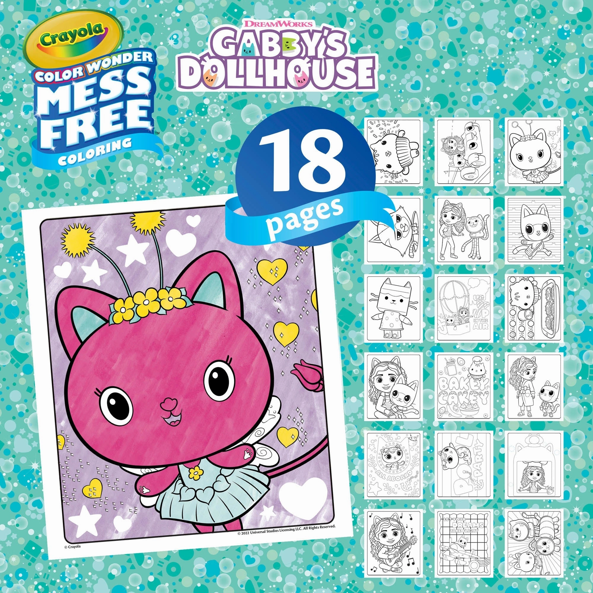 Crayola Color Wonder Mess-Free Colouring Pages and Mini Markers - Gabby's Dollhouse