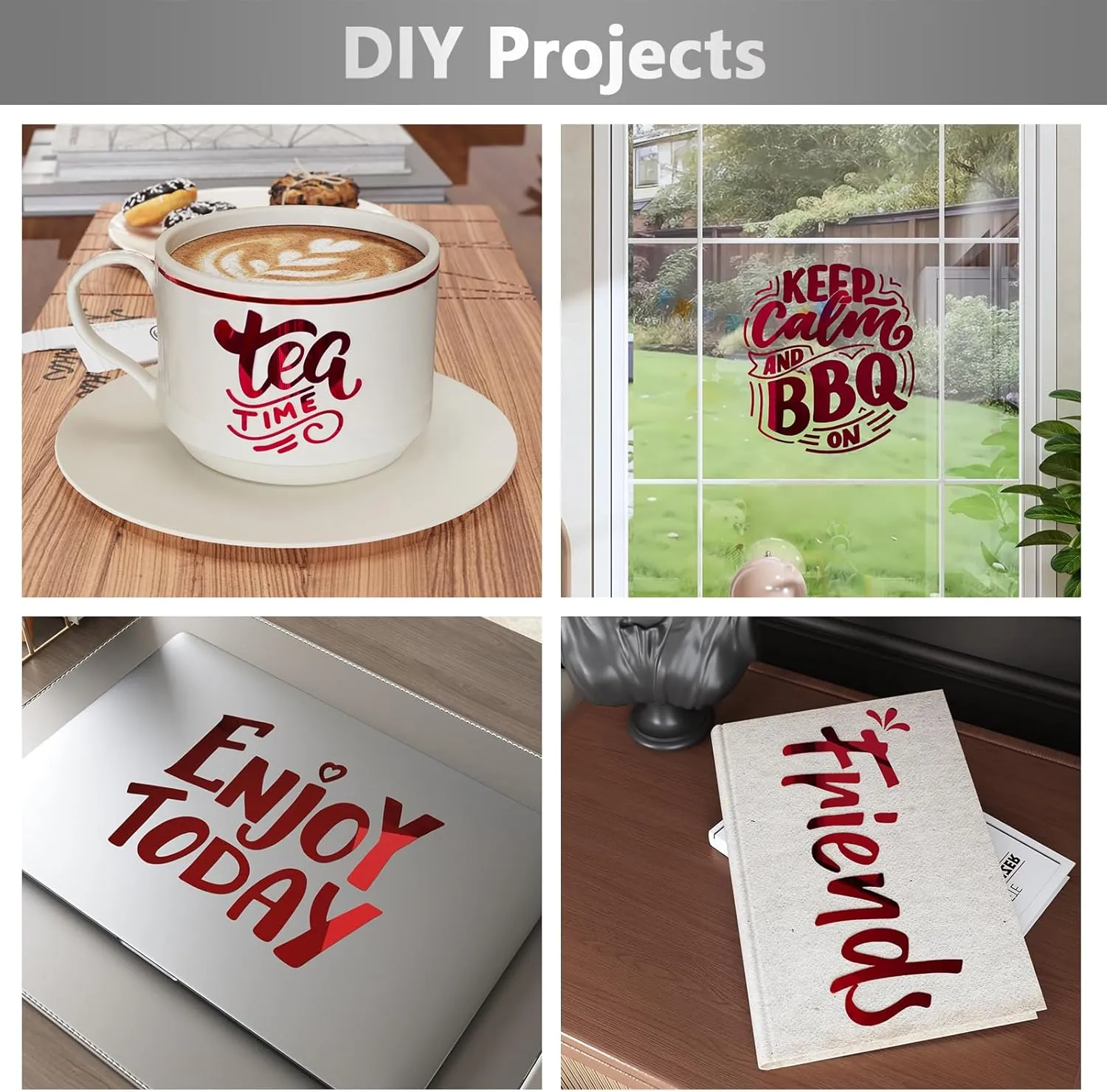 CRE8TIVE Flexible Self Adhesive Mirror Sheet Vinyl 12"x354" Metallic Red Mirror Sticker Wallpaper Peel and Stick Reflective Chrome Red Contact Paper Mirror Vinyl Warp for Living Room Furniture Crafts