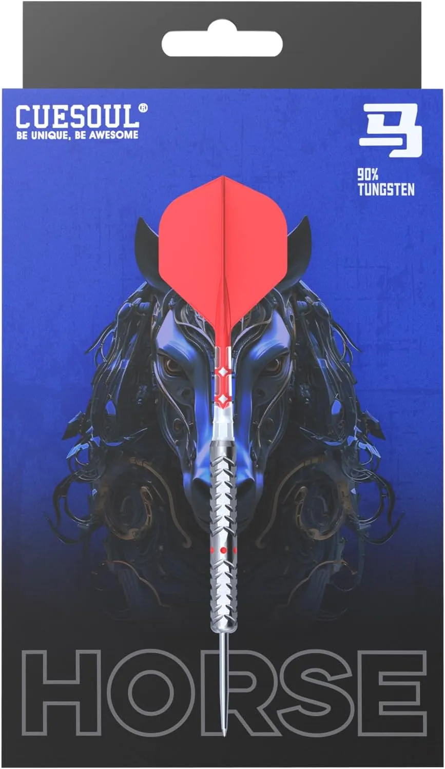 CUESOUL Chinese Zodiac 20/21/23/24g Steel Tip 90% Tungsten Dart Set with Integrated ROST T19 Flight