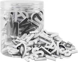 Decorative Magnetic EVA Alphabet Letters/Arabic Numerals for Refrigerator/White Board (117pcs Letters White)
