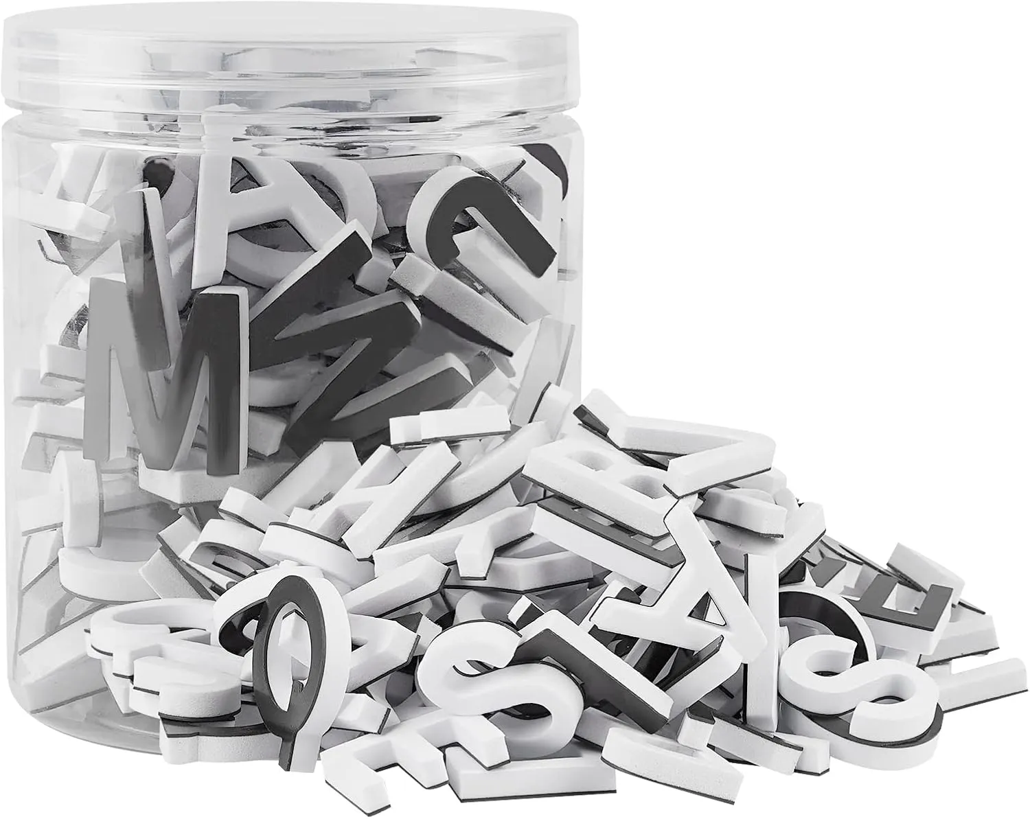Decorative Magnetic EVA Alphabet Letters/Arabic Numerals for Refrigerator/White Board (117pcs Letters White)