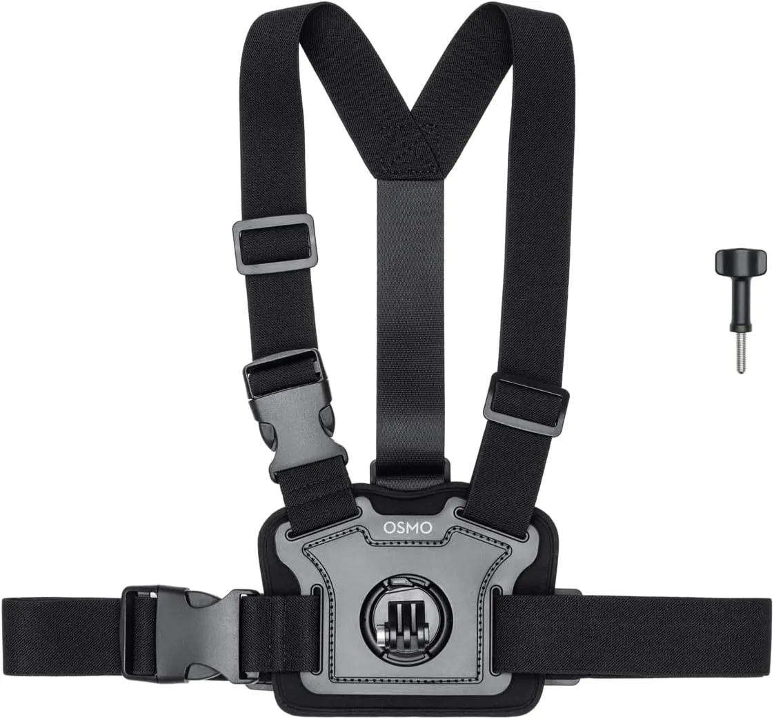 DJI Osmo Action Chest Strap Mount, Compatible with Osmo Action, DJI Action 2, Osmo Action 3, Osmo Action 4, Osmo Action 5 Pro