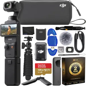 DJI Osmo Pocket 3 Creator Combo Gimbal Stabilizer with 1′′ CMOS & 4K/120fps Video, 3-Axis Stabilization Bundle with 128GB Memory Card, Gripster Flexible Spider Tripod, 2 YR CPS Warranty   More