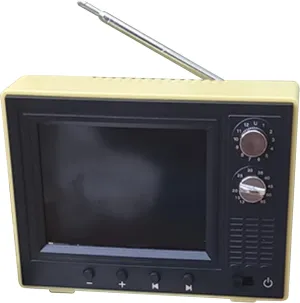 Dollhouse TV 1:12 Scale USB Rechargeable Vintage Mini TV Toy That Can Play Video with LCD Screen & 180° Rotatable Antenna Dollhouse Furniture for DIY Setting Accessories Vintage