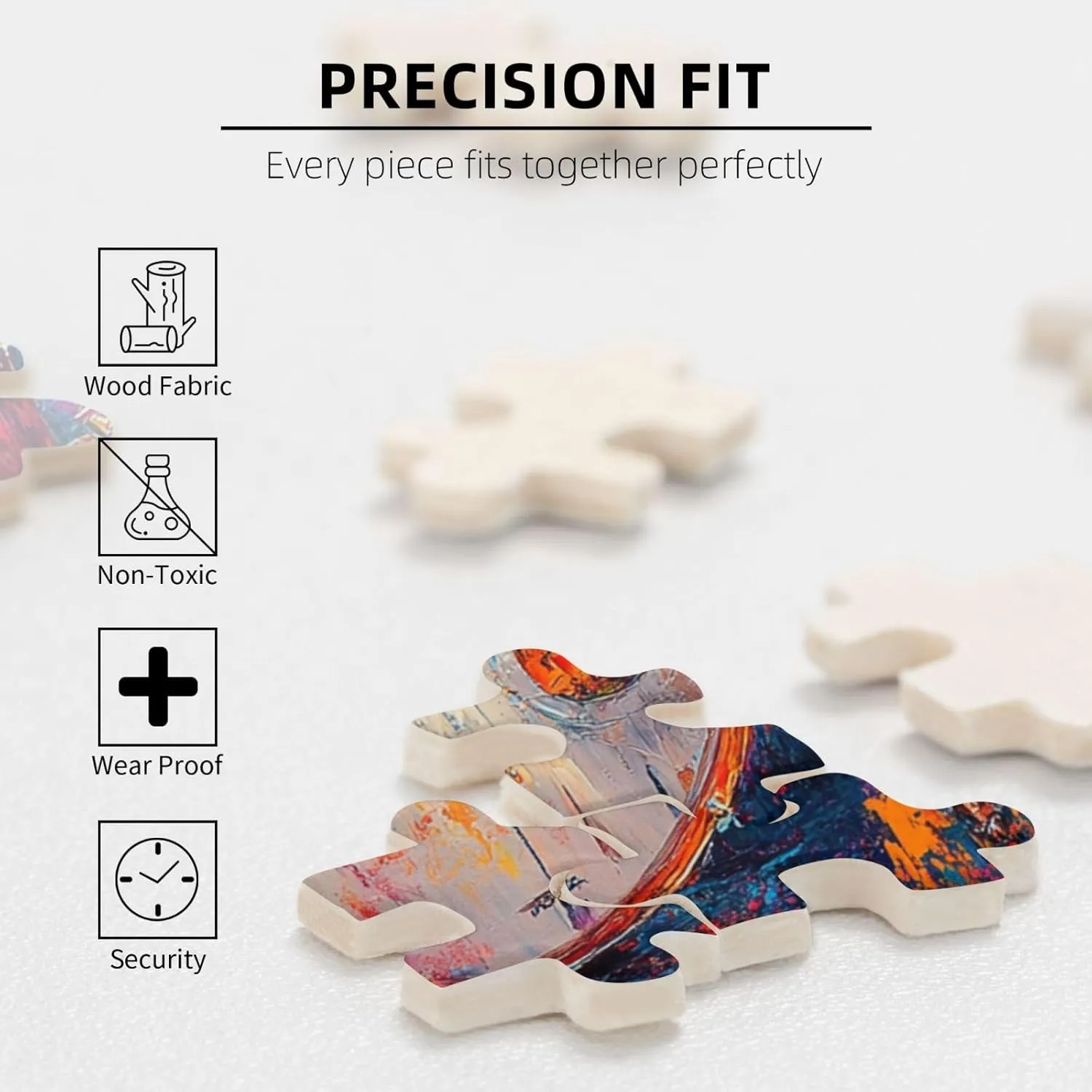 Drum Set Puzzle 1000 Pcs,Oil Painting Style Design,Ideal Choice for Musical Instrument Lovers, Adult Wooden Puzzles,Home Wall Decoration, Unique Artwork, Gift for Relatives and Friends