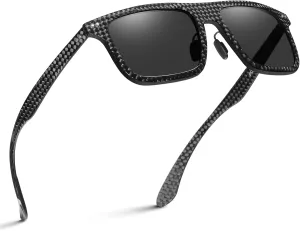 DUCO Polarized Sunglasses for Men Sun glasses All Carbon Fiber Frame 100% UV Protection for Driving Running Fishing DC8325
