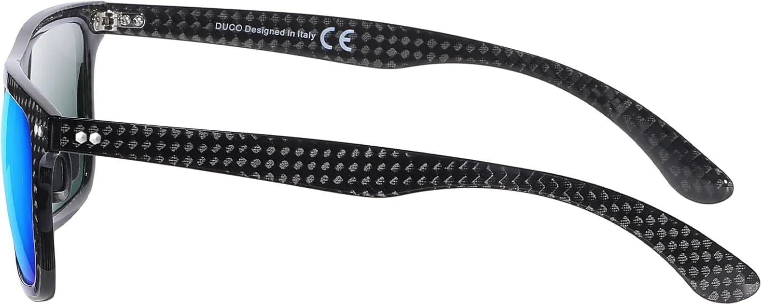 DUCO Polarized Sunglasses for Men Sun glasses All Carbon Fiber Frame 100% UV Protection for Driving Running Fishing DC8325