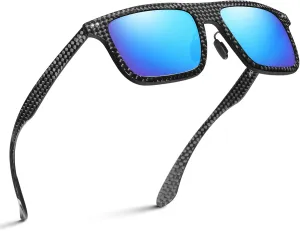 DUCO Polarized Sunglasses for Men Sun glasses All Carbon Fiber Frame 100% UV Protection for Driving Running Fishing DC8325