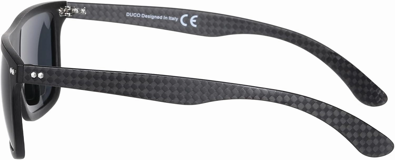 DUCO Polarized Sunglasses for Men Sun glasses All Carbon Fiber Frame 100% UV Protection for Driving Running Fishing DC8325