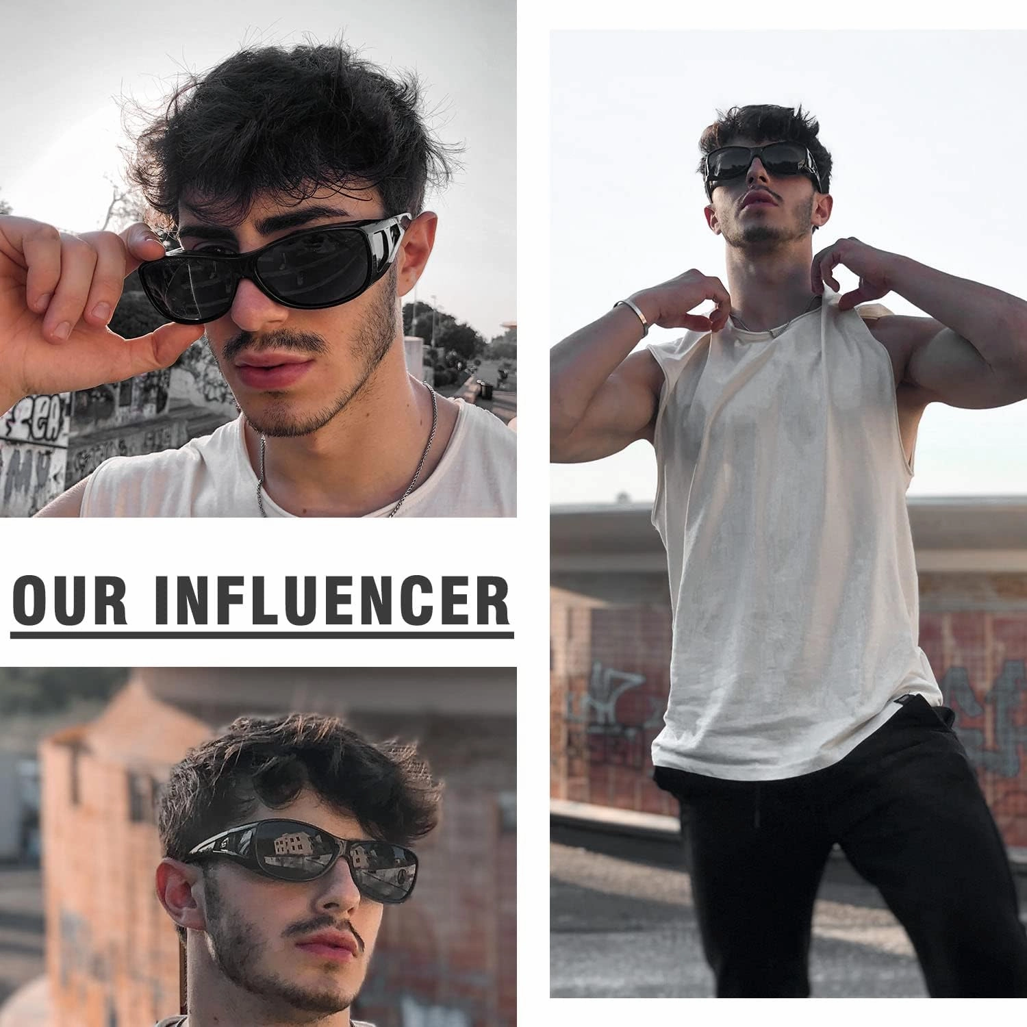 DUCO Wraparound Fitover Glasses Polarized Wear Over Sunglasses for Men Women UV Protection Sun Glasses Driving 8953