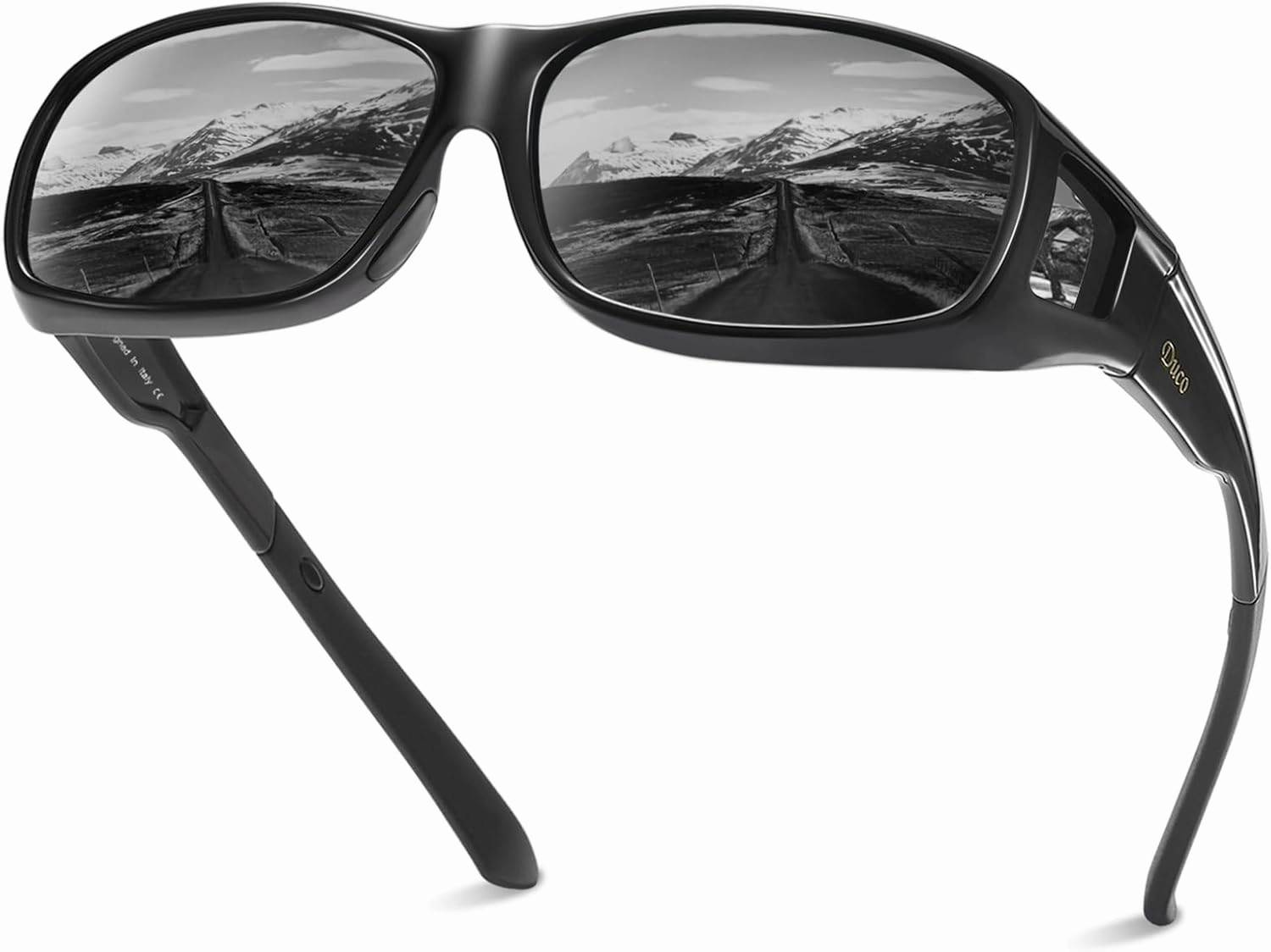 DUCO Wraparound Fitover Glasses Polarized Wear Over Sunglasses for Men Women UV Protection Sun Glasses Driving 8953