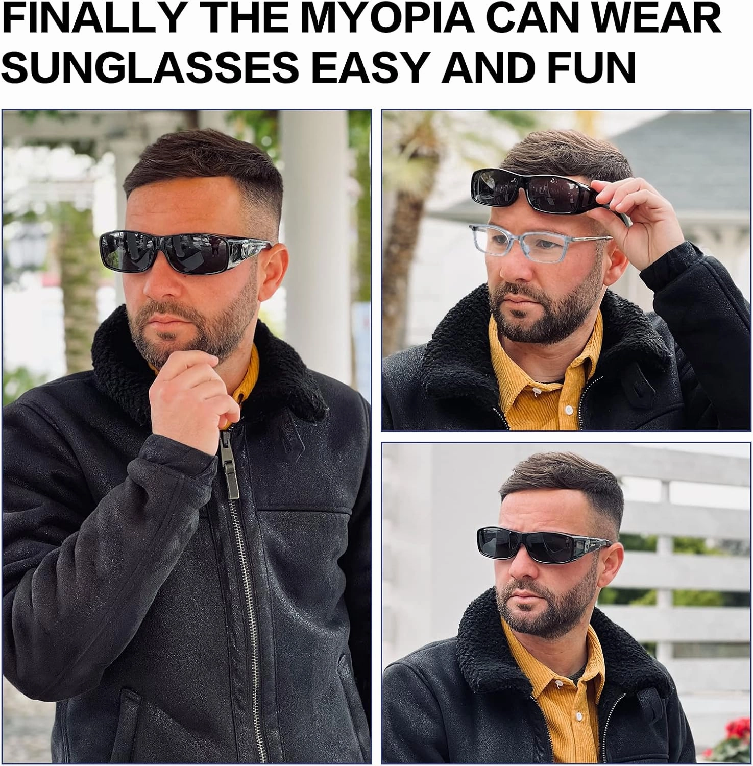 DUCO Wraparound Fitover Glasses Polarized Wear Over Sunglasses for Men Women UV Protection Sun Glasses Driving 8953