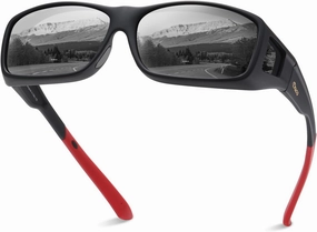 DUCO Wraparound Fitover Glasses Polarized Wear Over Sunglasses for Men Women UV Protection Sun Glasses Driving 8953