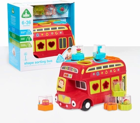 Early Learning Centre Shape Sorting Bus, Stimulates Senses, Fine Motor Skills, Hand Eye Coordination, Problem Solving, Kids Toys for Ages 06 Month, Amazon Exclusive