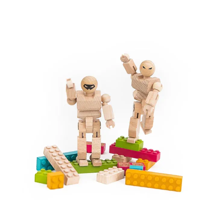 Eco-Bricks | Playhard Heroes Minifigure DIY | 2 Pack