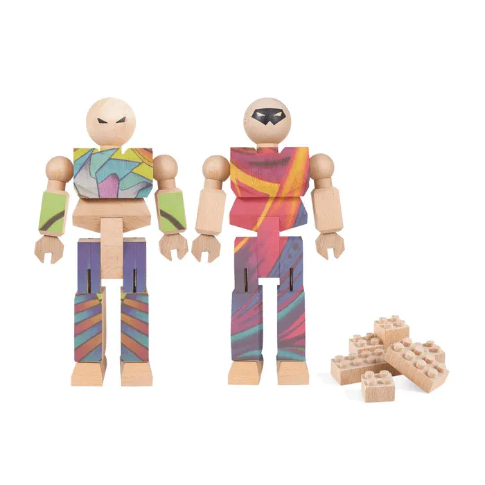 Eco-Bricks | Playhard Heroes Minifigure DIY | 2 Pack